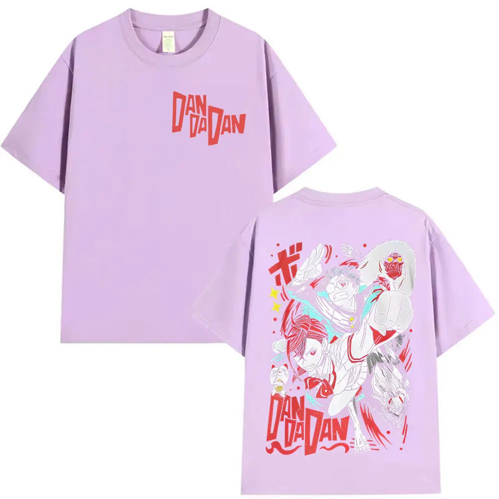 Japan Anime Dandadan Okarun Dan Da Dan Graphic T Shirt Mens Women High Quality Cotton T Shirts Casual Hot Sale Short Sleeve Tees