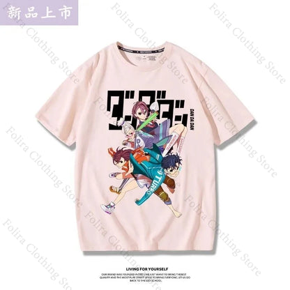 2025 Anime DAN DA DAN Printing T-shirt Cotton Summer Tops Short Sleeve Tee Casual Men Women T-shirts Men's Clothing