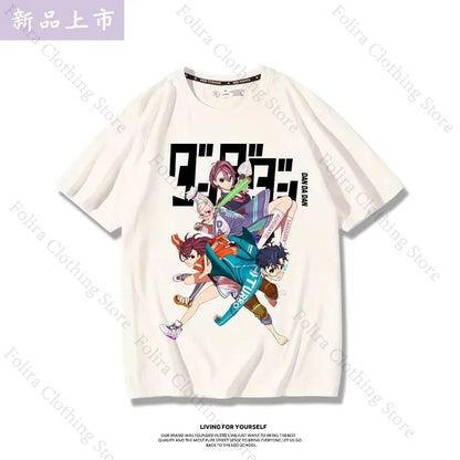 2025 Anime DAN DA DAN Printing T-shirt Cotton Summer Tops Short Sleeve Tee Casual Men Women T-shirts Men's Clothing