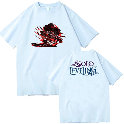 Solo Leveling Echo T-shirt O-Neck Short Sleeve Shirts Fans Gift