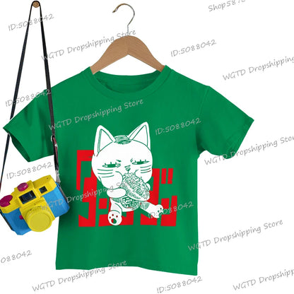 Dan Da Dan Anime Boys Girls T-shirts Japanese Manga Dandadan Children's Clothing Cute Cartoon Graphic Print Kids Y2K Tops