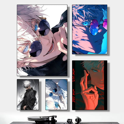Jujutsu Kaisen Satoru Gojo Poster Minimalist Aesthetics Print Canvas Painting for Living Room Modern Home Decor