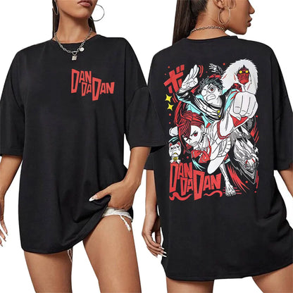 Japan Anime Dandadan Okarun Dan Da Dan Graphic T Shirt Mens Women High Quality Cotton T Shirts Casual Hot Sale Short Sleeve Tees